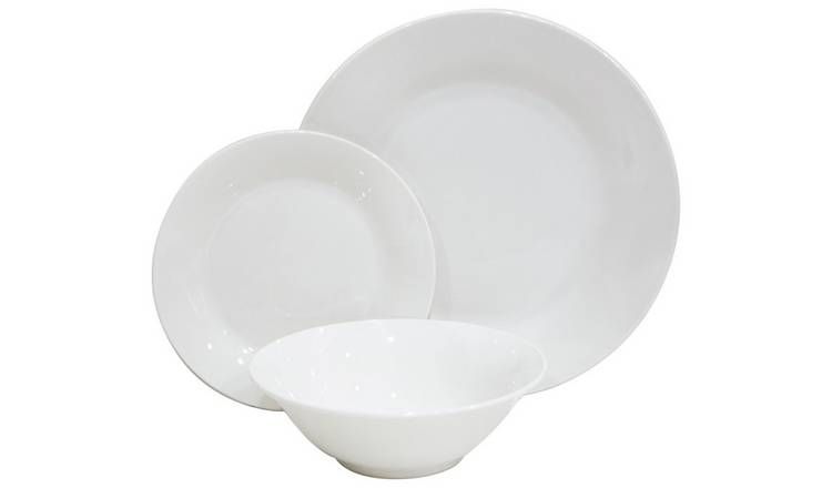 Argos Home 12 Piece Porcelain Dinner Set - White - McGrocer