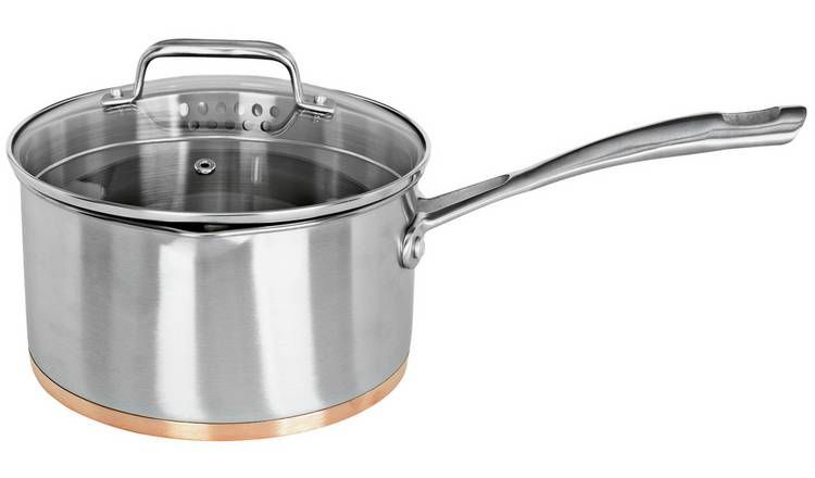 Argos Home 5 Piece Copper Based Pan Set - McGrocer