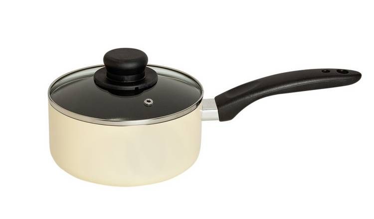Argos Home Aluminium Non Stick 3 Piece Pan Set - Cream - McGrocer