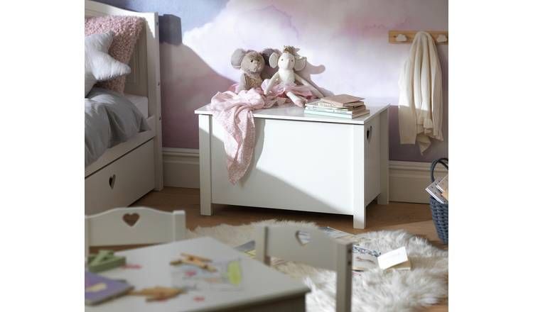 Argos Home Mia Toy Box - White - McGrocer