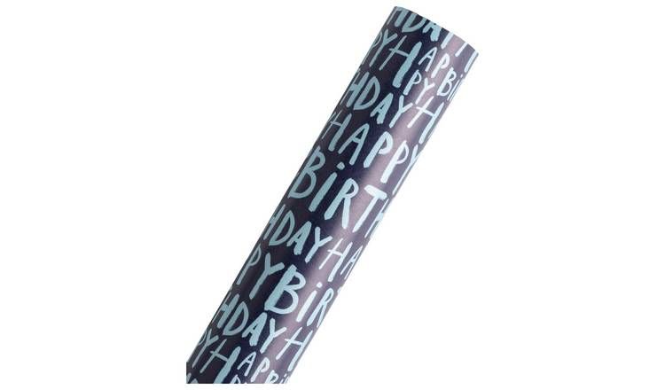 Argos Home Roll of Birthday Text Wrapping Paper - 10m - McGrocer