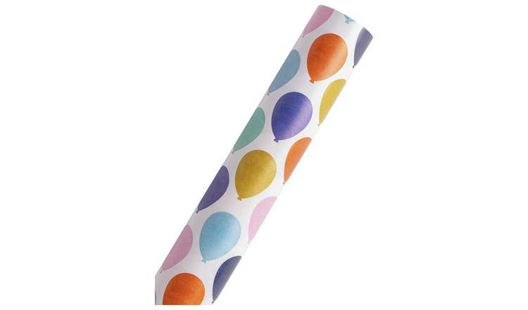 Argos Home Roll of Multi Balloons Wrapping Paper - 10m - McGrocer