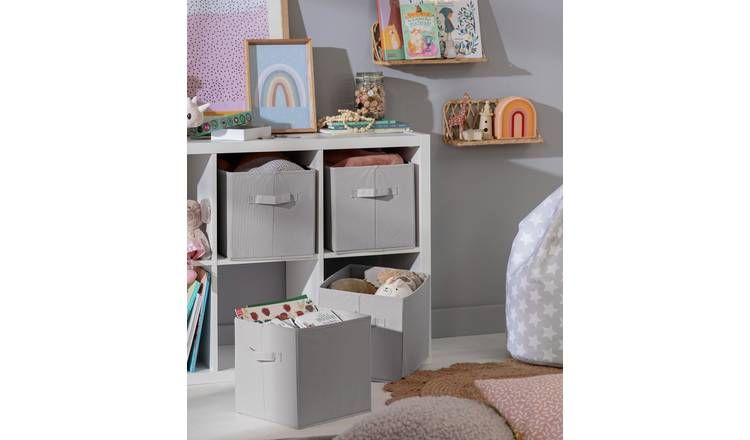 Argos Home Set of 4 Grey Storage Boxes - McGrocer