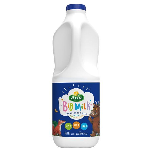 Arla Big Milk Fresh Whole Milk Vitamin Enriched for kids 1+ 2L - McGrocer