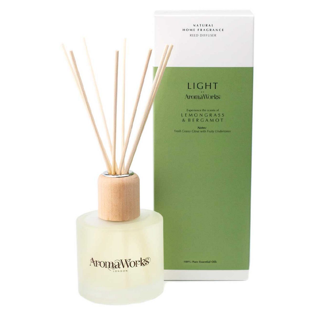 AromaWorks Lemongrass & Bergamot Reed Diffuser 200ml - McGrocer