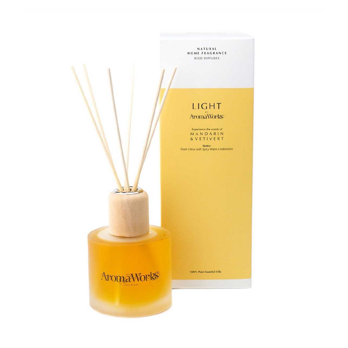 AromaWorks Mandarin and Vetivert Reed Diffuser 200ml - McGrocer
