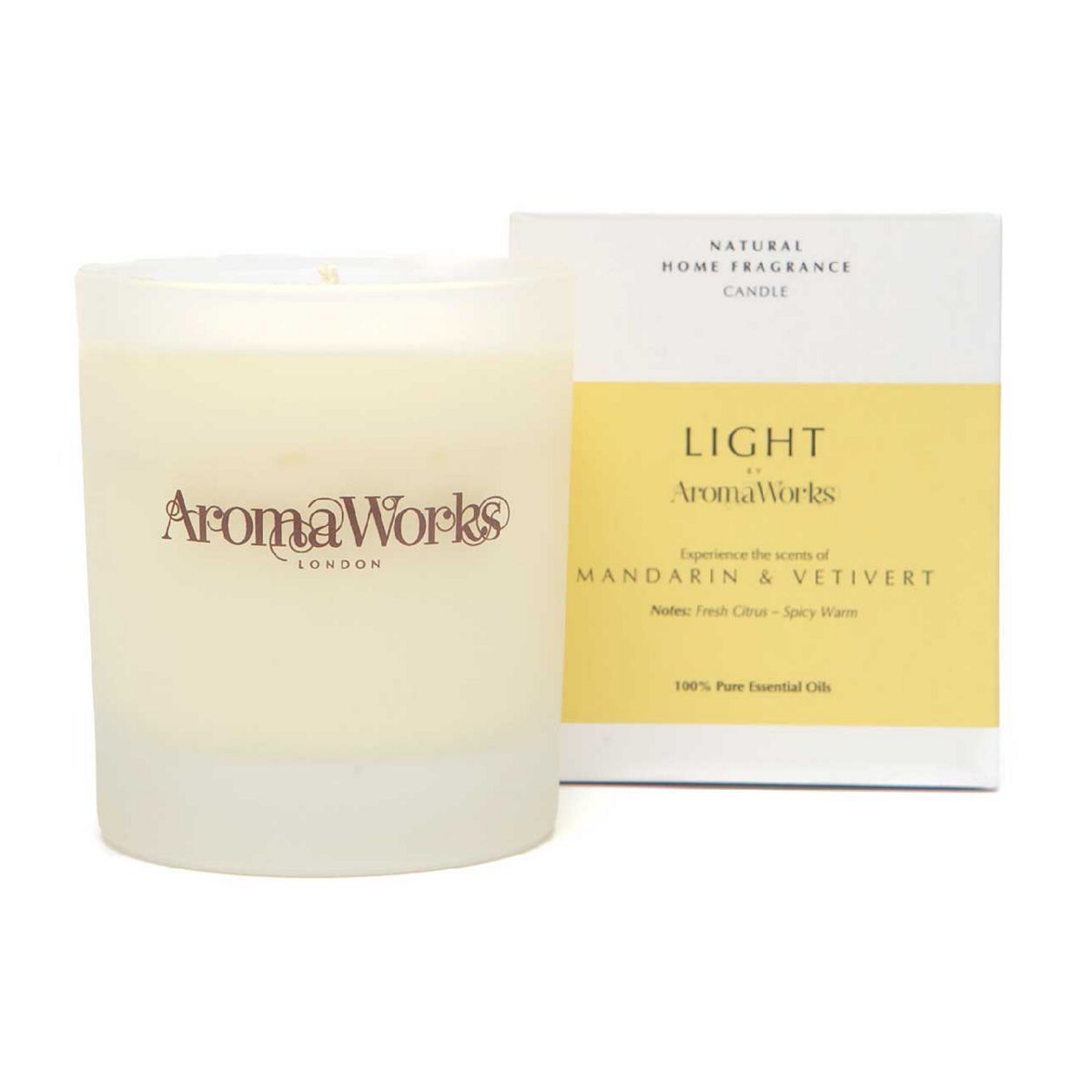 AromaWorks Mandarin & Vetivert Candle 30cl - McGrocer