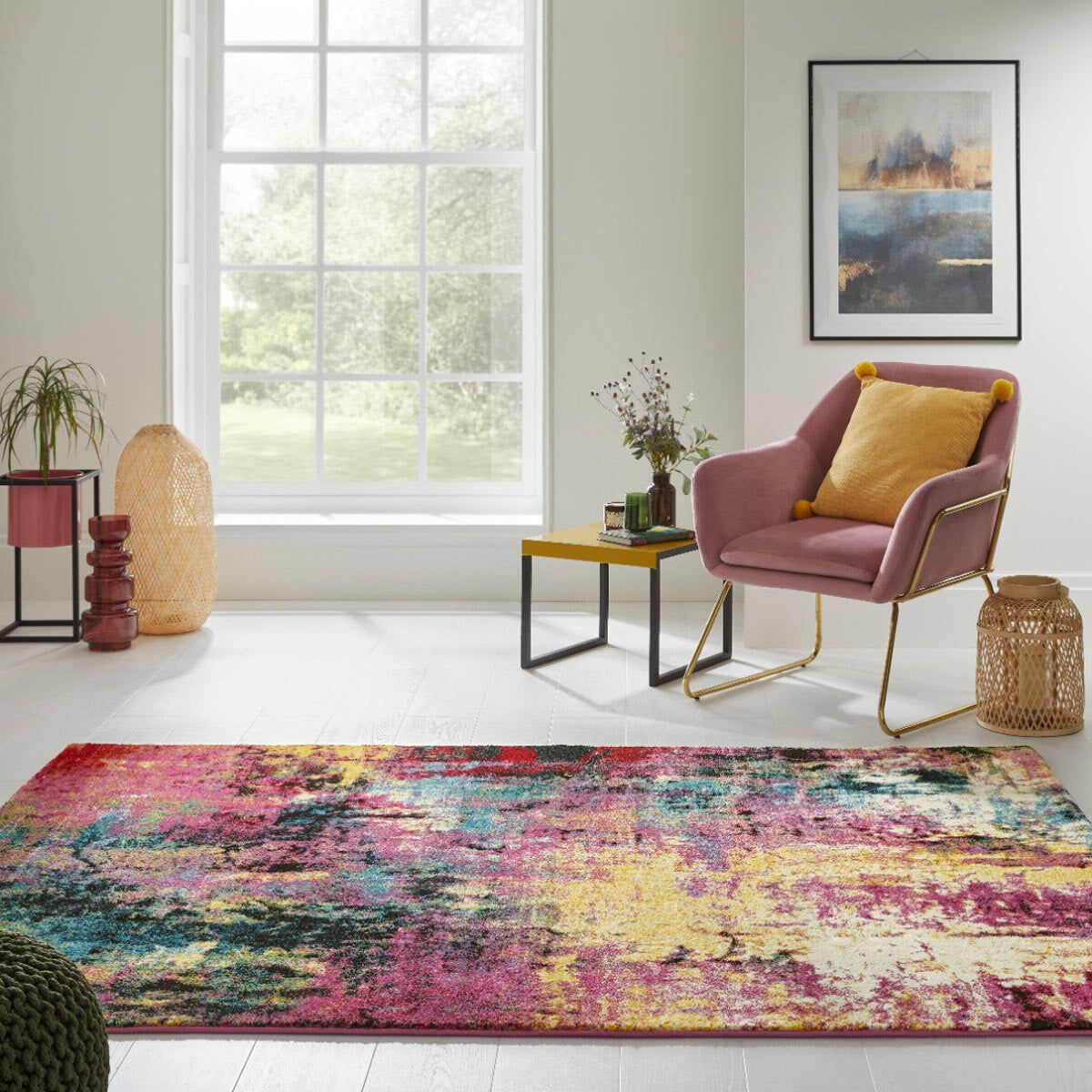 Art Garden Multicolour Rug in 2 Sizes - McGrocer