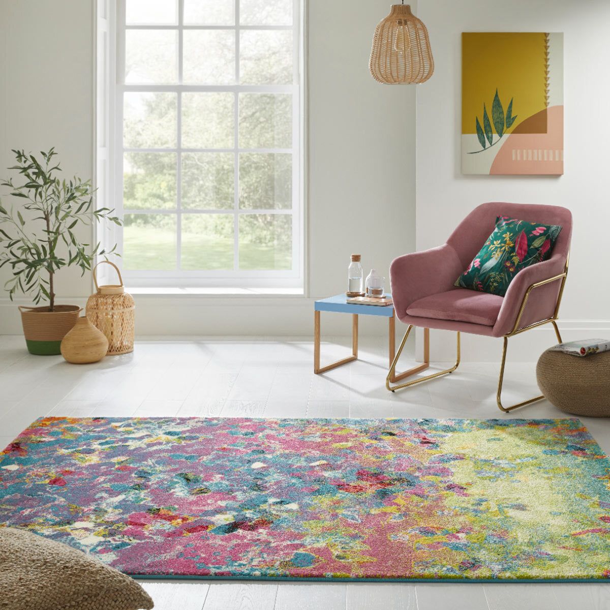 Art Meadow Multicolour Rug in 2 Sizes - McGrocer