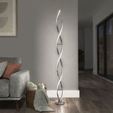 Artika Chrome Swirl LED Floor Lamp - McGrocer