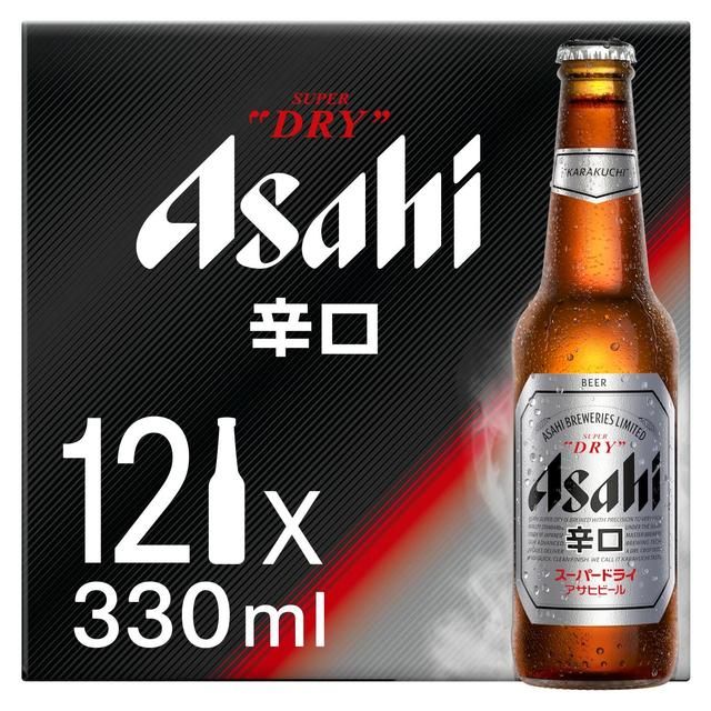 Asahi Super Dry Beer Lager Bottles   12 x 330ml - McGrocer