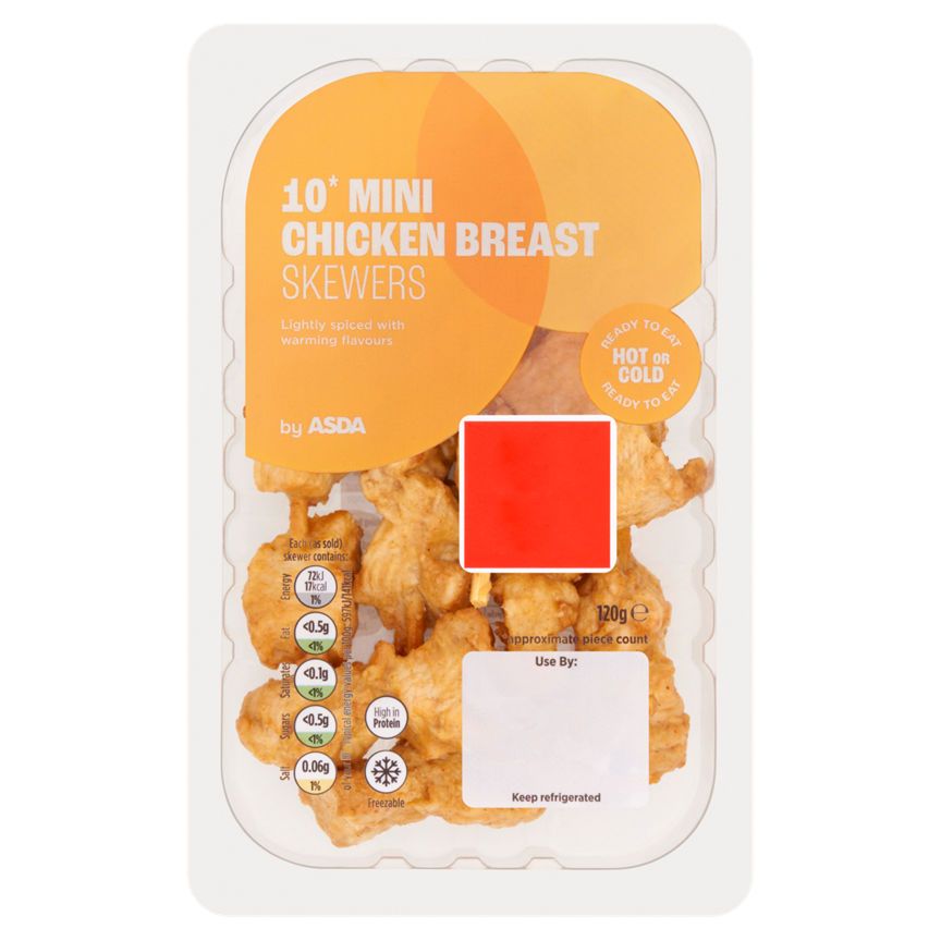 ASDA 10 Mini Chicken Breast Skewers 120g - McGrocer