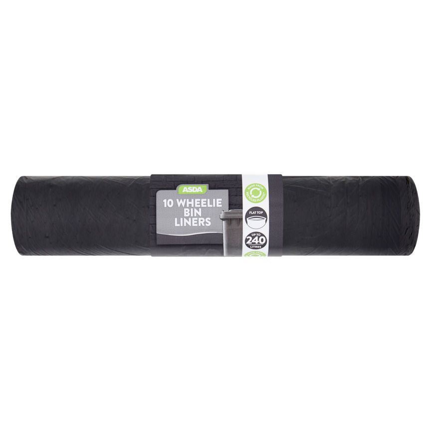 ASDA 10 Wheelie Bin Flat Top Liners 240 Litres - McGrocer