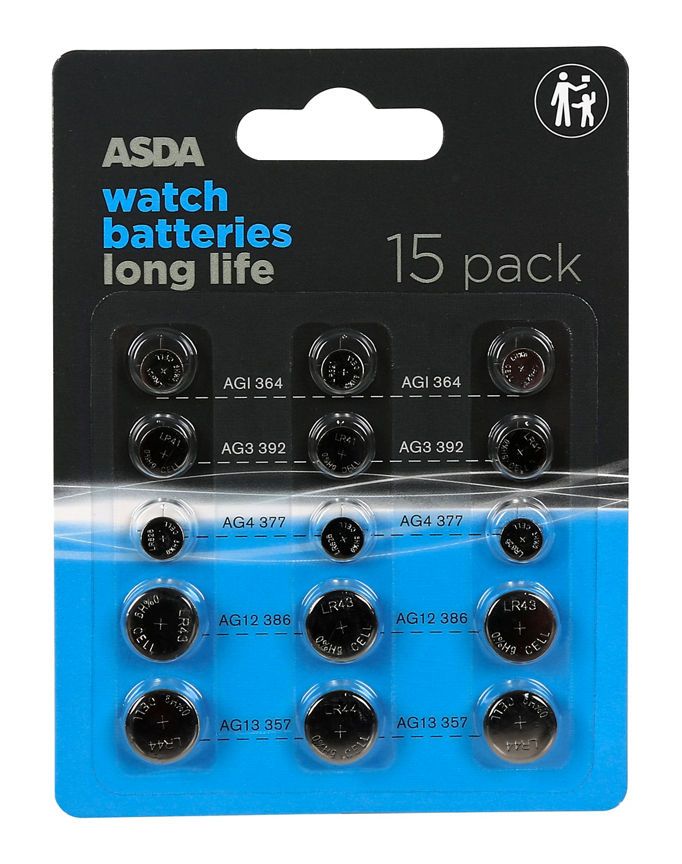 ASDA 15 Watch Batteries Long Life - McGrocer