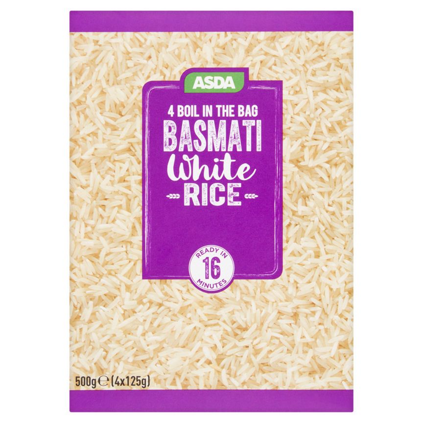 ASDA 4 Pack Boil in the Bag Basmati Rice - McGrocer