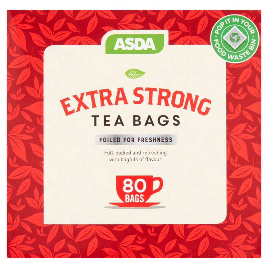 ASDA Extra Strong 80 Tea Bags 232g - McGrocer