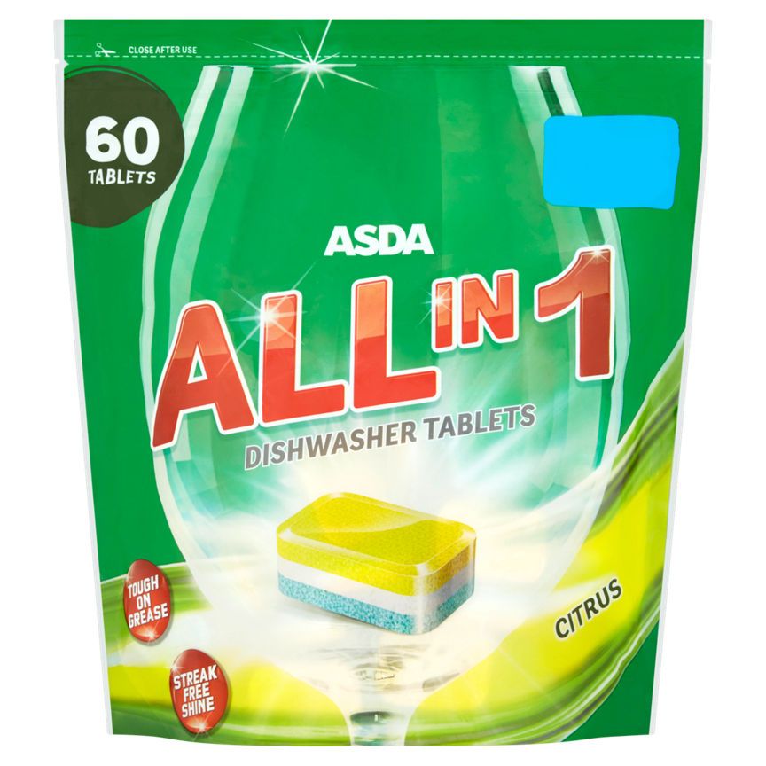 ASDA All in 1 Citrus Dishwasher Tablets - McGrocer