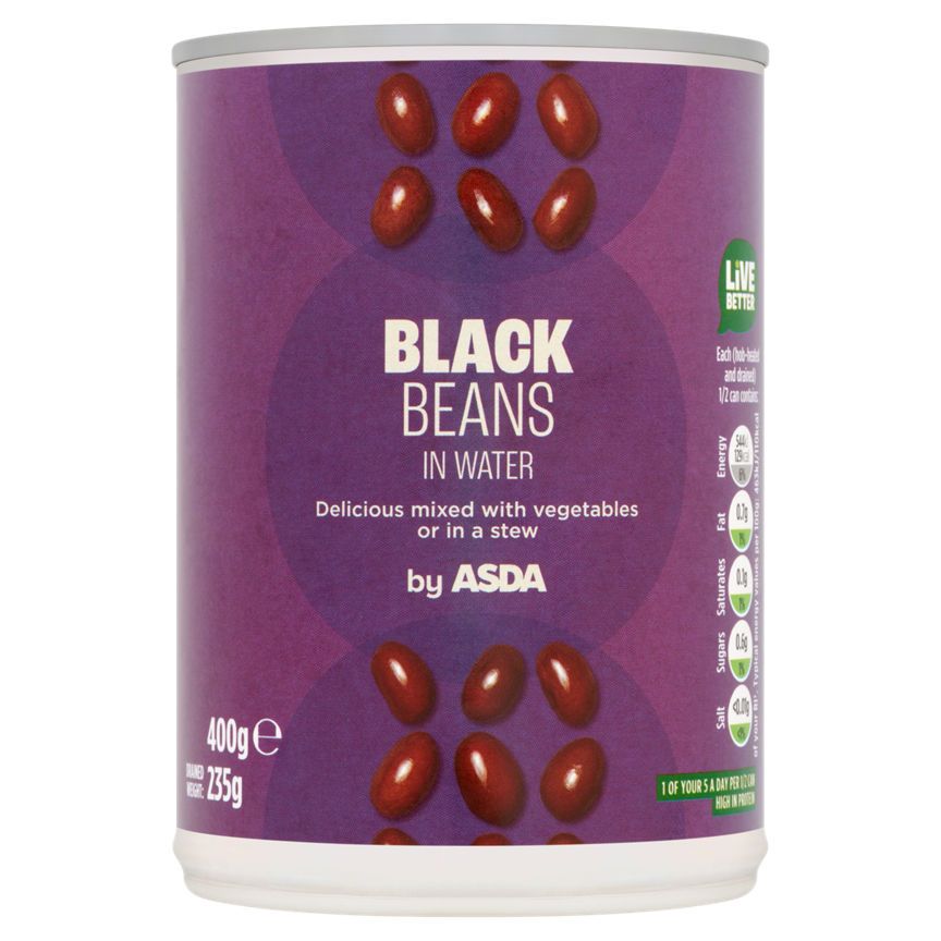 ASDA Black Beans in Water 400g - McGrocer