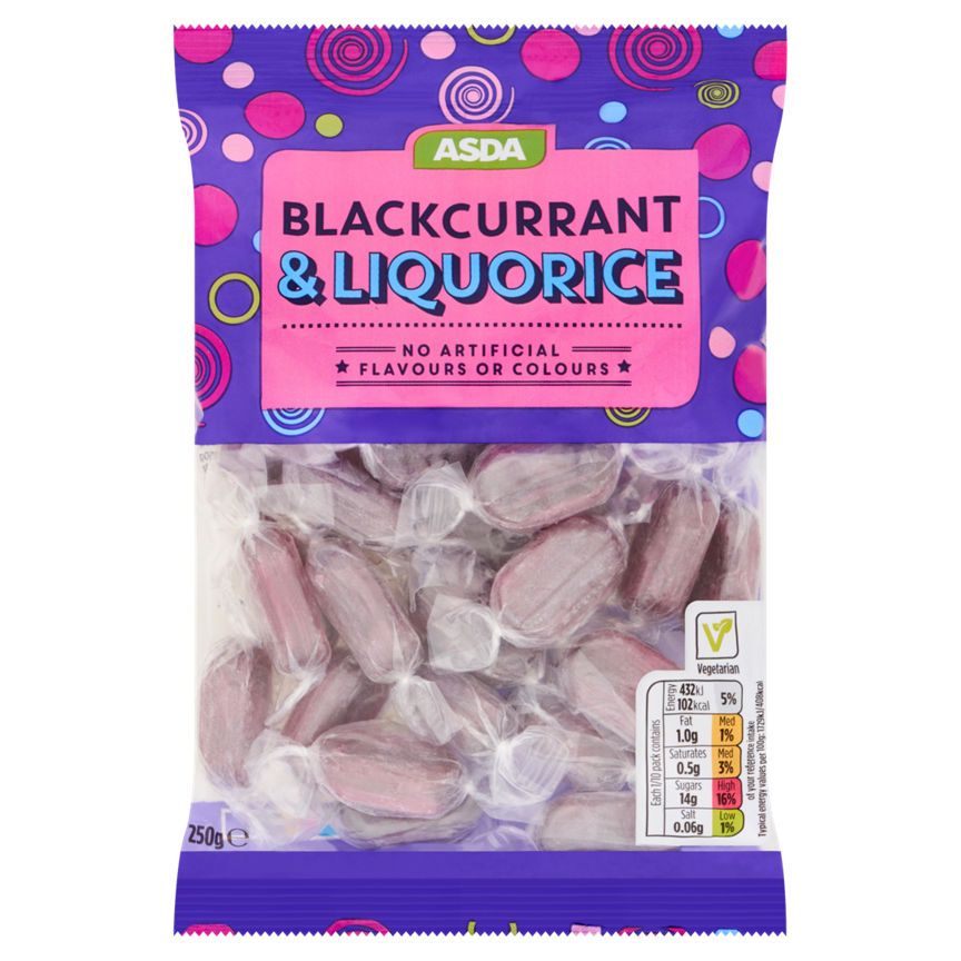 ASDA Blackcurrant & Liquorice Boiled Sweets - McGrocer