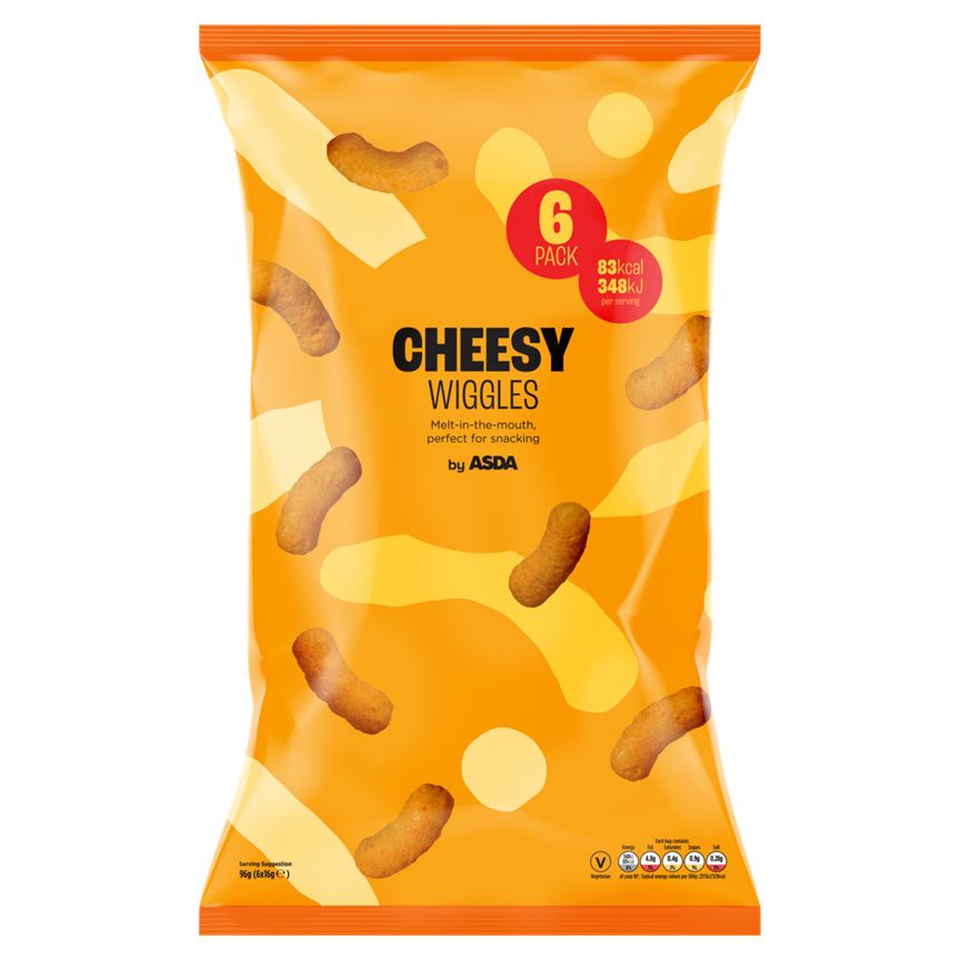 ASDA Cheesy Wiggles 6 x 16g (96g) - McGrocer
