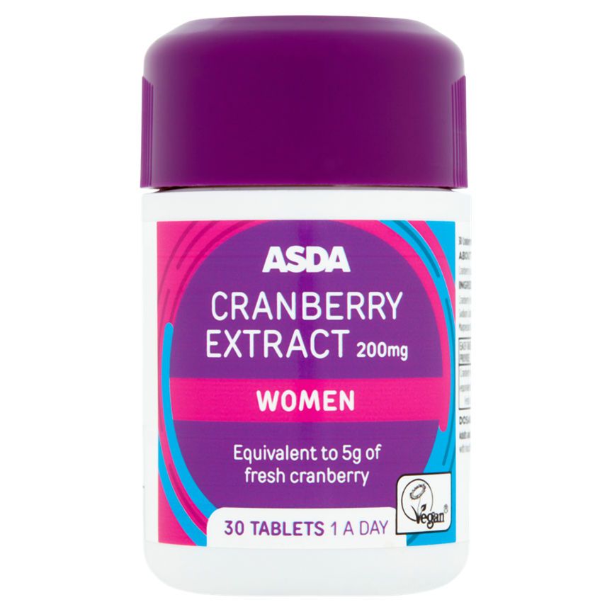ASDA Cranberry Extract 200mg Women 30 Tablets - McGrocer