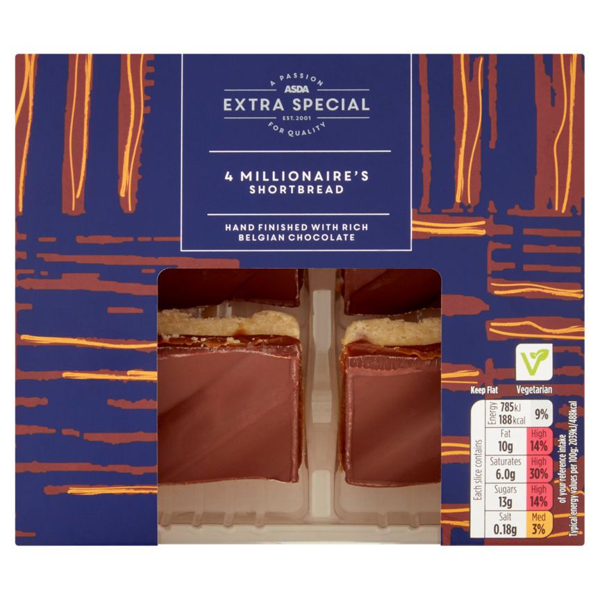 ASDA Extra Special 4 Millionaire's Shortbread - McGrocer