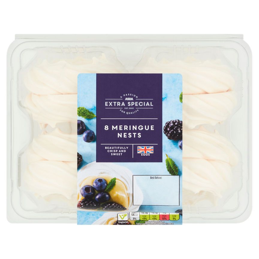 ASDA Extra Special 8 Meringue Nests - McGrocer