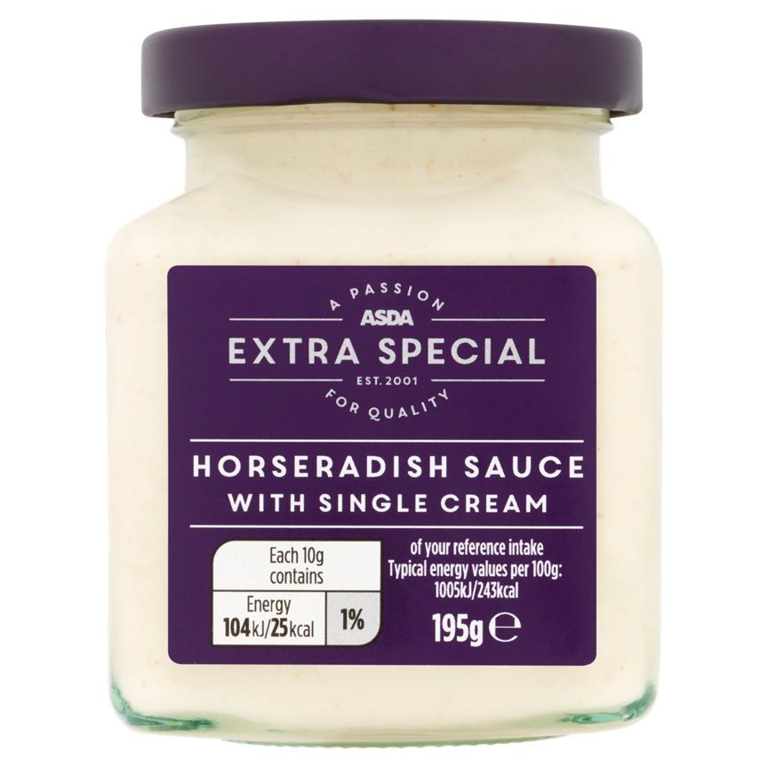 ASDA Extra Special Horseradish Sauce with Single Cream - McGrocer