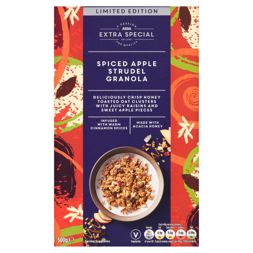 ASDA Extra Special Limited Edition Spiced Apple Strudel Granola 500g - McGrocer