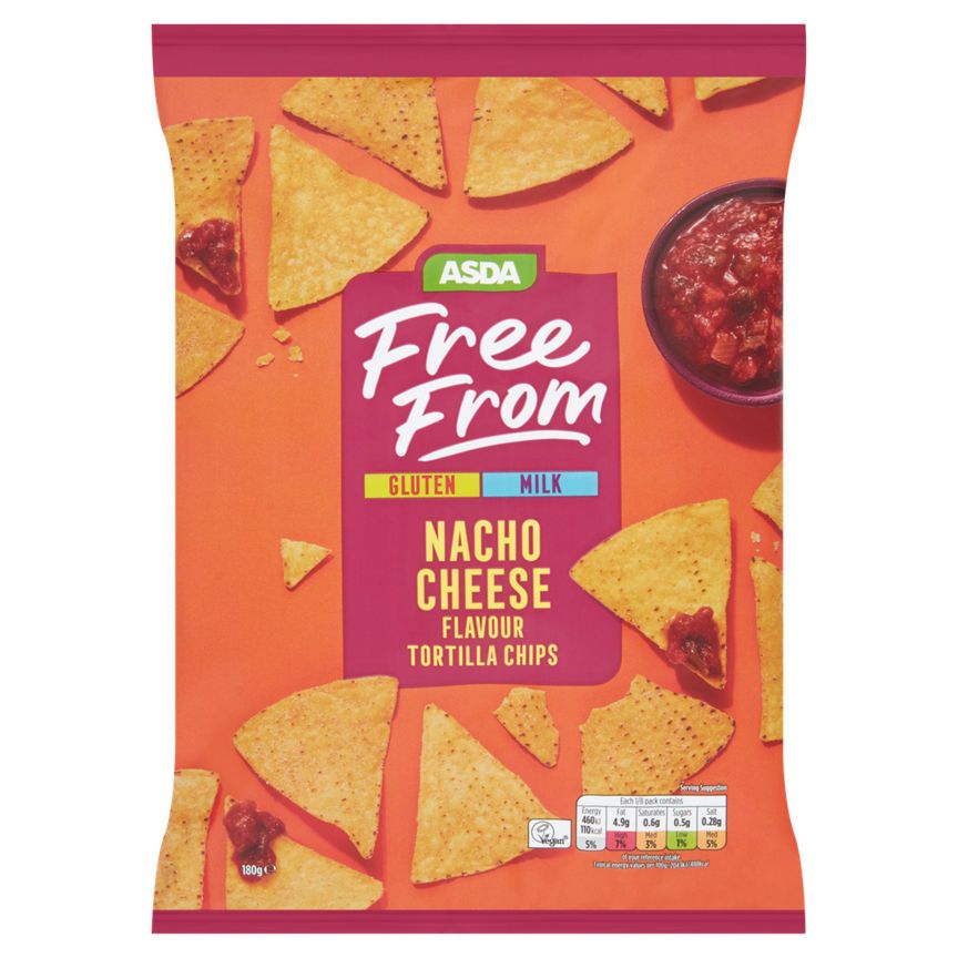 ASDA Free From Nacho Cheese Flavour Tortilla Chips - McGrocer