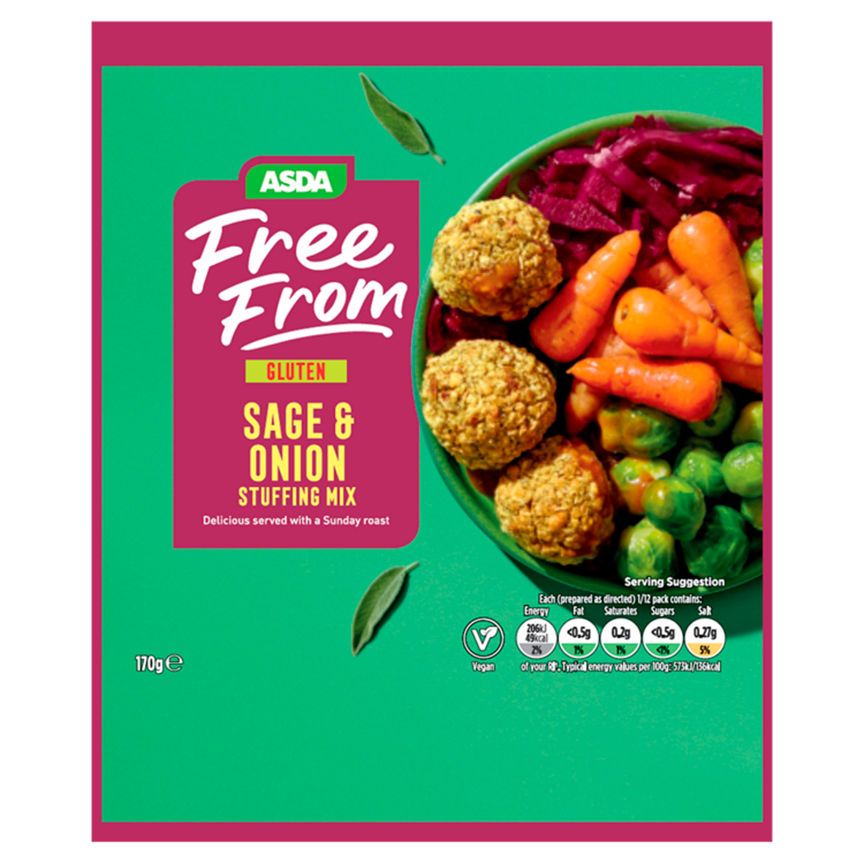 ASDA Free From Sage & Onion Stuffing Mix 170g - McGrocer