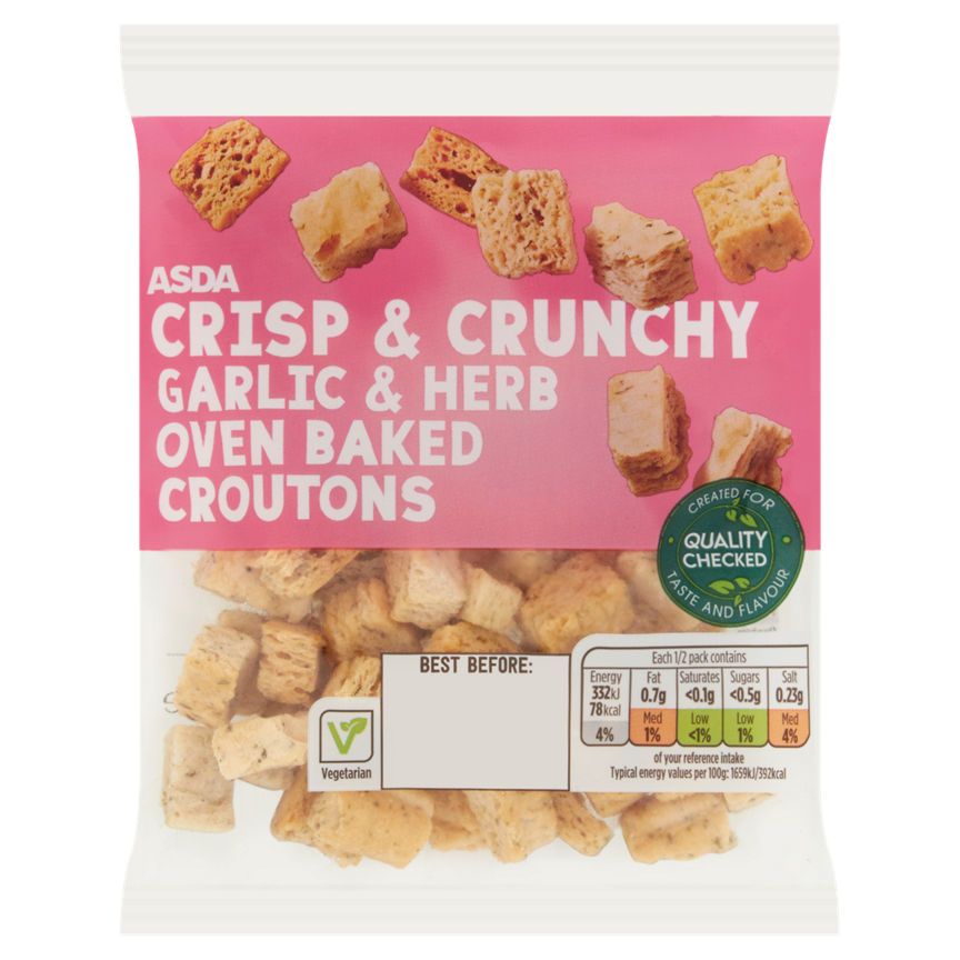 ASDA Garlic & Herb Oven Baked Croutons - McGrocer