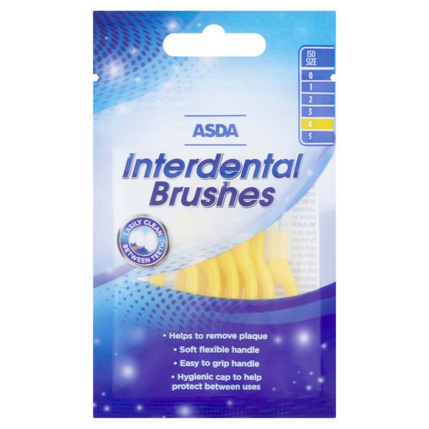 ASDA Interdental Brushes Yellow 0.7mm - McGrocer