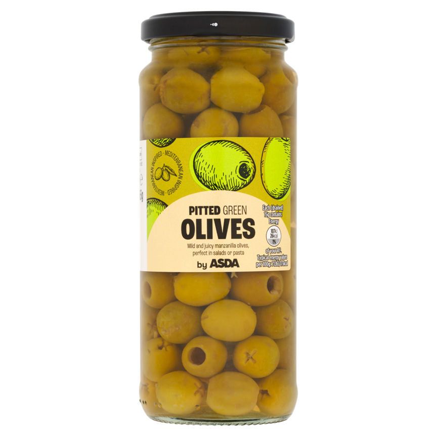 ASDA Jar Of Pitted Green Olives - McGrocer