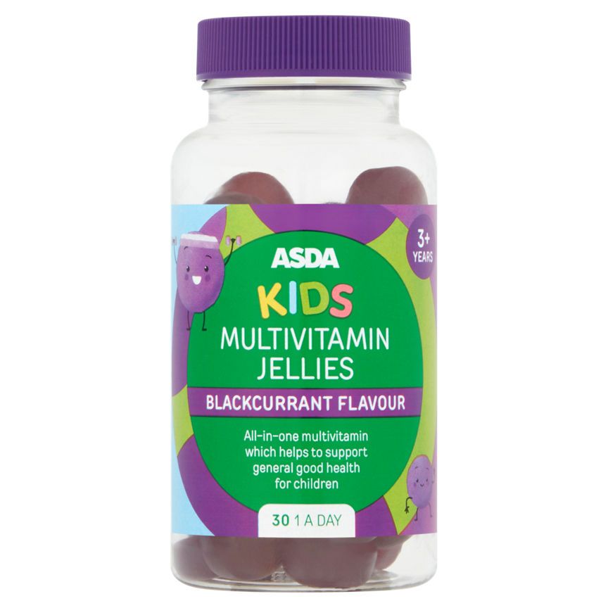 ASDA Kids Multivitamin Jellies Blackcurrant Flavour 1 a Day 3+ Years - McGrocer