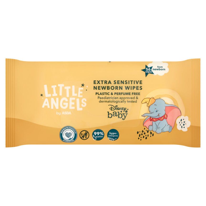 ASDA Little Angels 56 Extra Sensitive Newborn Wipes - McGrocer