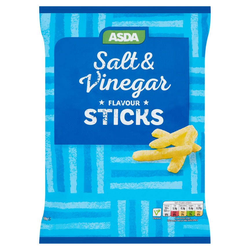 ASDA Salt & Vinegar Flavour Sticks 150g - McGrocer