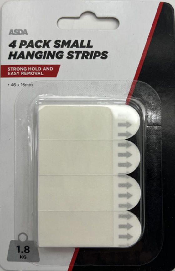 ASDA Small Hanging Strips 4Pk - McGrocer