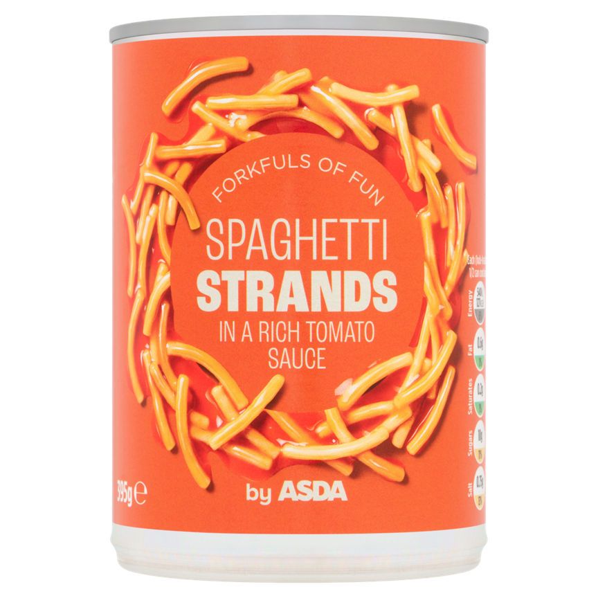 ASDA Spaghetti Strands in Tomato Sauce 395g - McGrocer