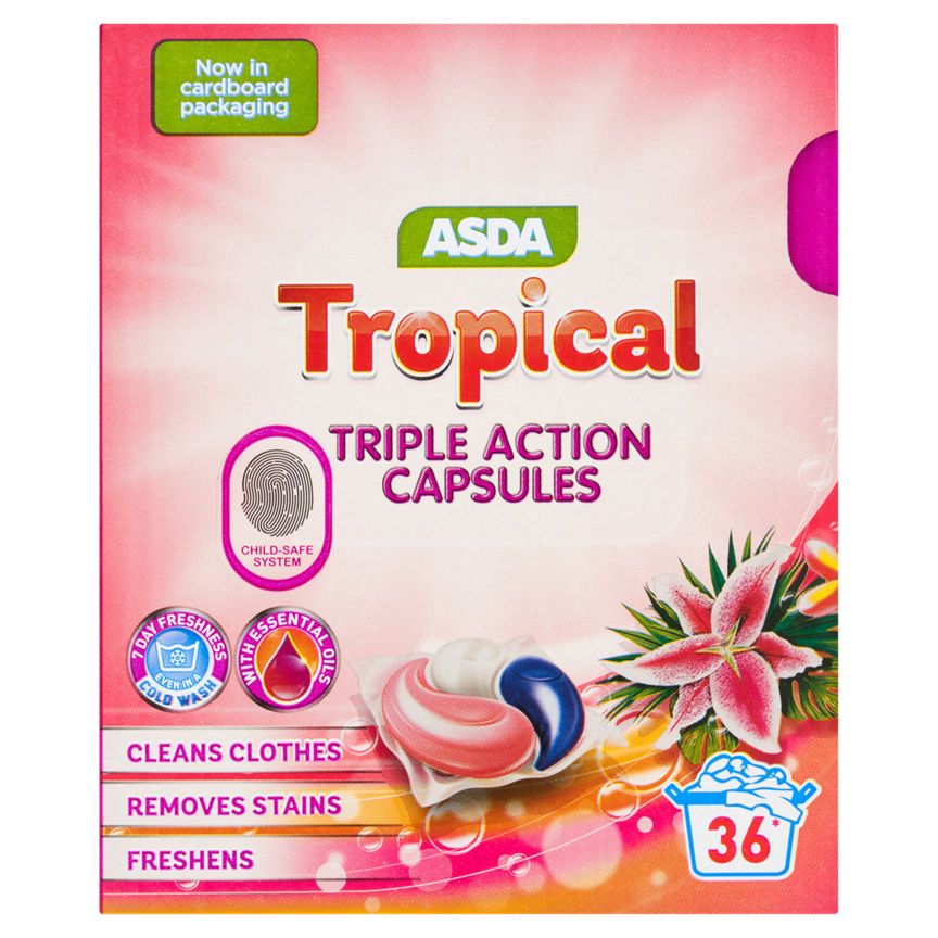 ASDA Tropical Triple Action Capsules 36 x 13g (468g) - McGrocer