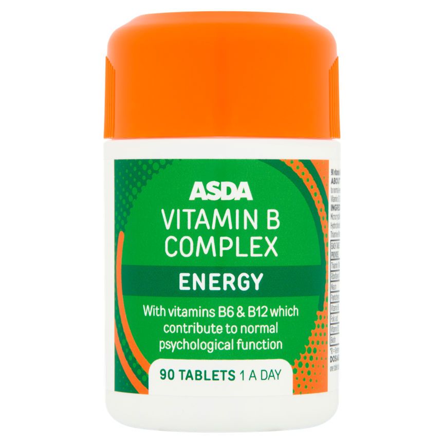 ASDA Vitamin B Complex Energy 90 Tablets 1 A Day - McGrocer