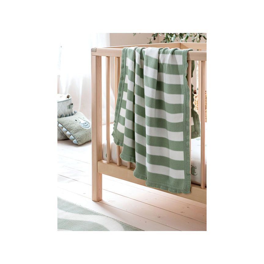 At Home with Stacey Solomon Green Knitted Cotton Shawl - McGrocer