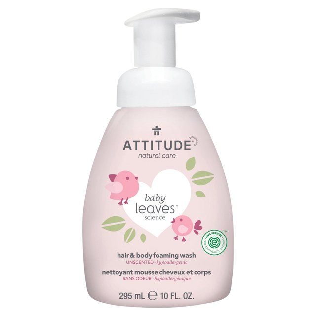 ATTITUDE Baby Leaves 2in1 Foaming Wash Fragrance Free 295ml - McGrocer