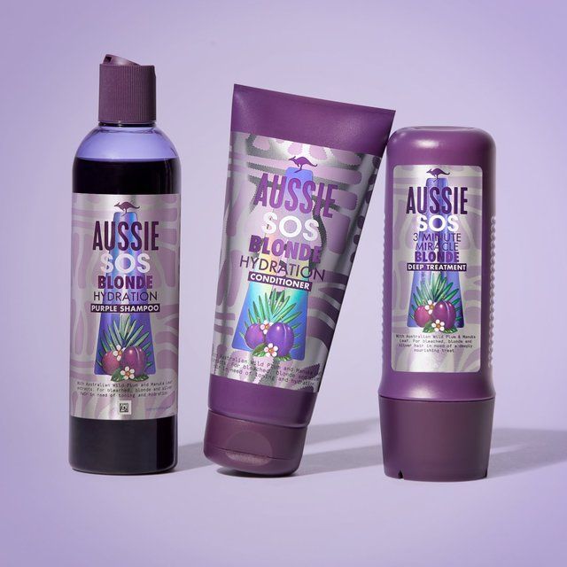 Aussie Blonde Hydration Purple 3 Minute Miracle Deep Hair Mask 225ml - McGrocer