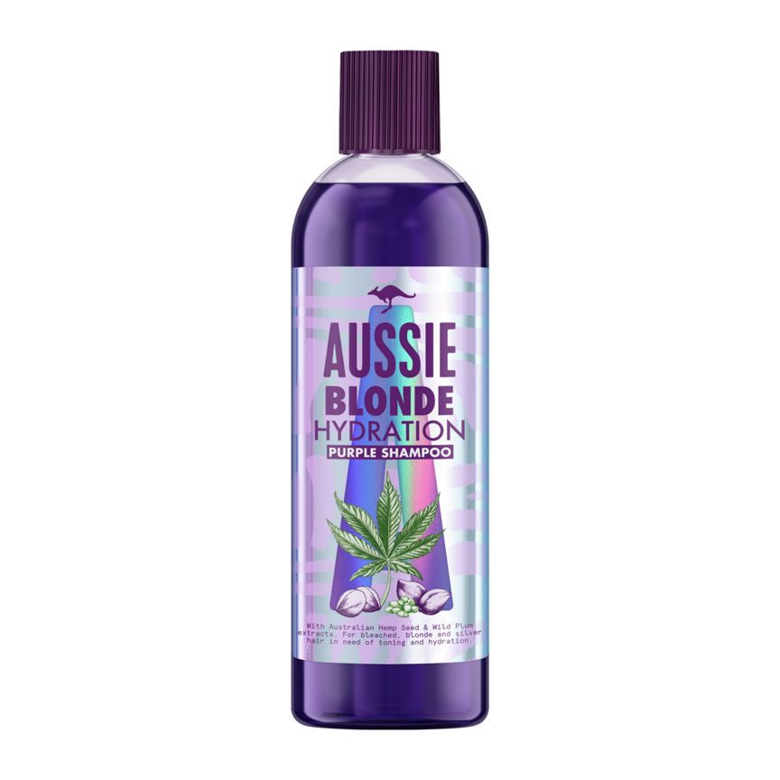 Aussie Blonde Hydration Purple Shampoo for Blode Hair with Hemp - McGrocer