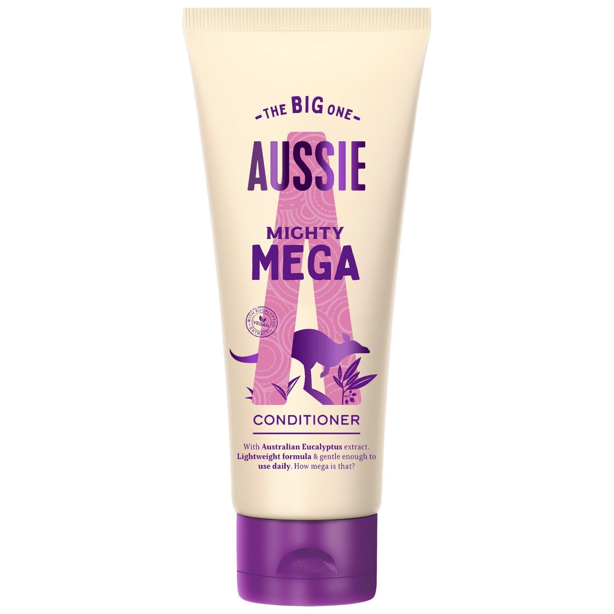 Aussie Mighty Mega Conditioner Vegan Lightweight & Gentle For Soft & Shiny Hair 350ml - McGrocer