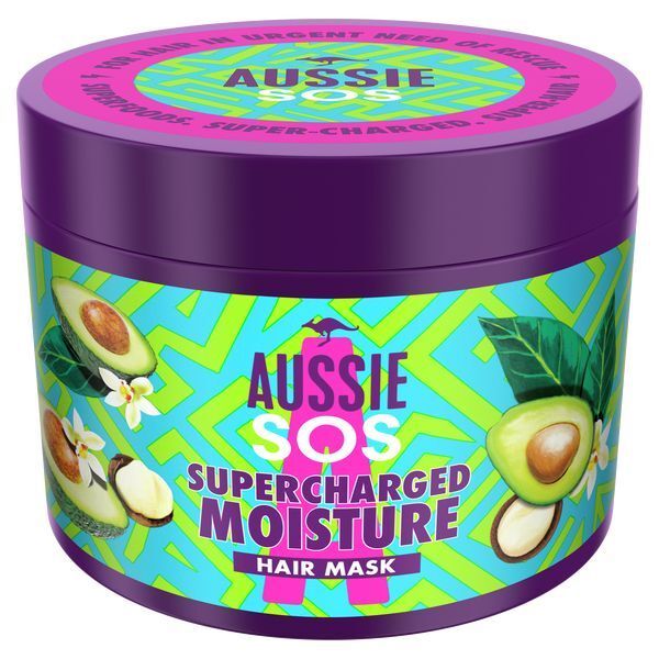 Aussie SOS Supercharged Moisture Vegan Hair Mask, 450ml - McGrocer