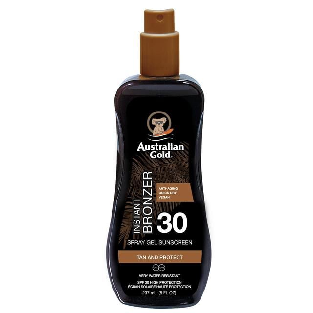 Australian Gold SPF 30 Sunscreen Spray with Instant Bronzer 237ml - McGrocer