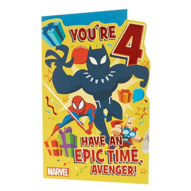 Avengers 4th Birthday Card - McGrocer