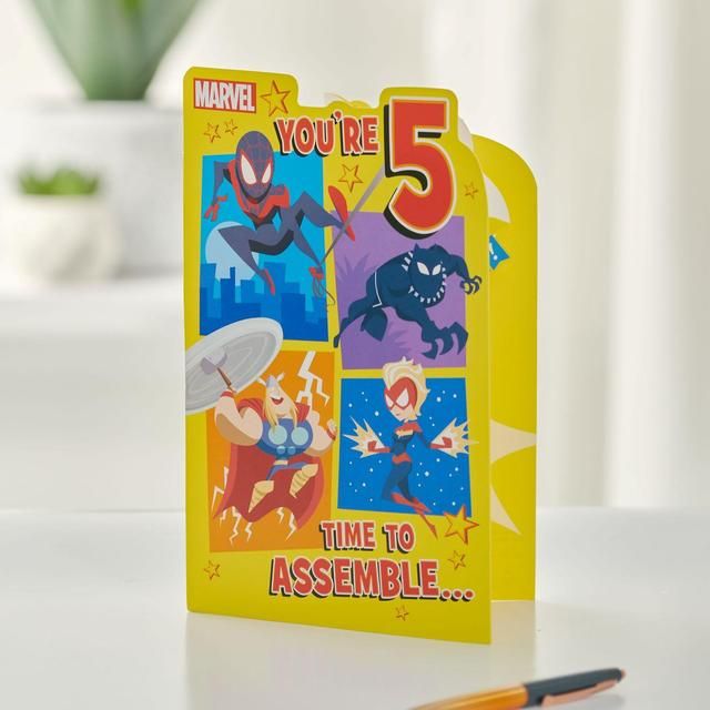 Avengers Assemble 5th Birthday Card - McGrocer